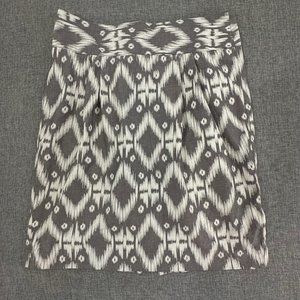 Banana Republic Heritage A-Line Skirt Lightly Pleated Front Zipper Cotton‎ Sz 6